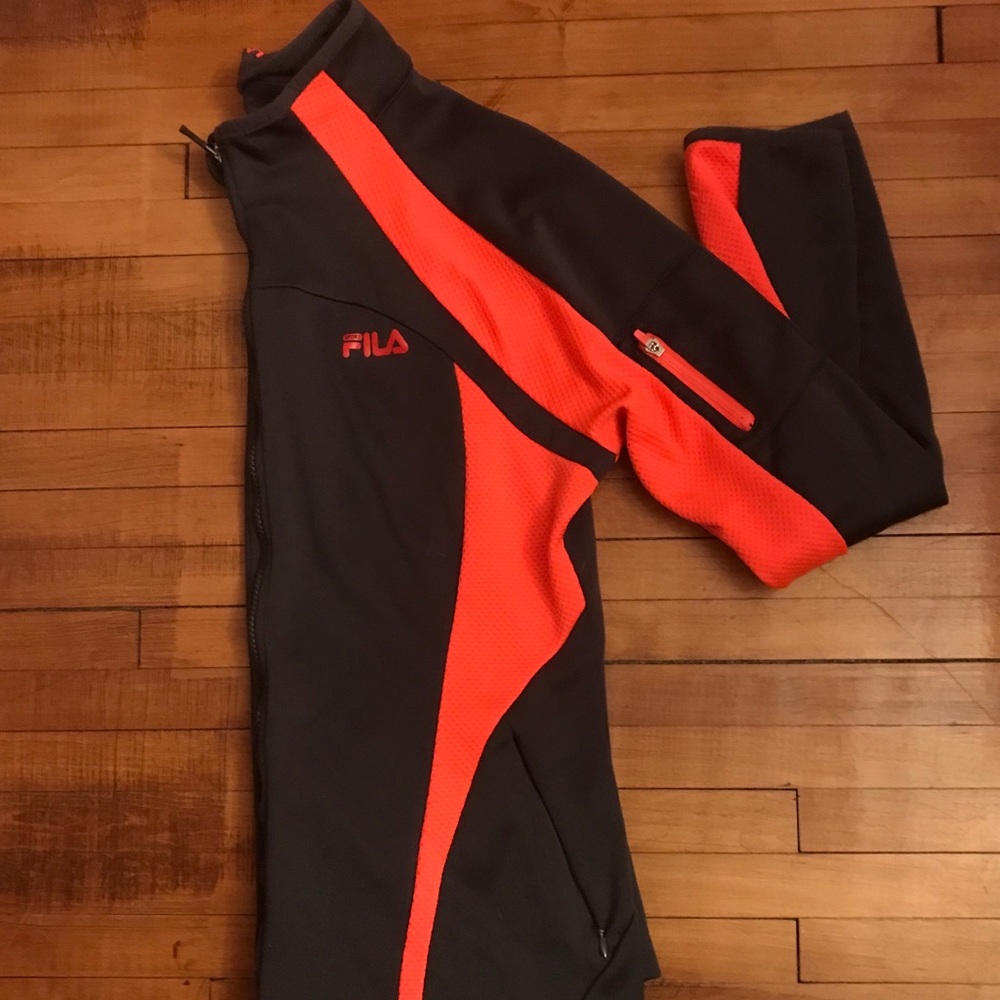 FILA zip up athletic sweatshirt